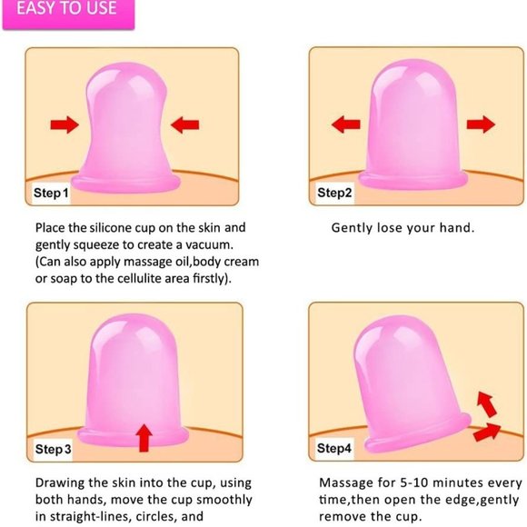 Anti Cellulite Massager Cupping Therapy Massage Sets Silicone Vacuum Suction Cup - Picture 5 of 15